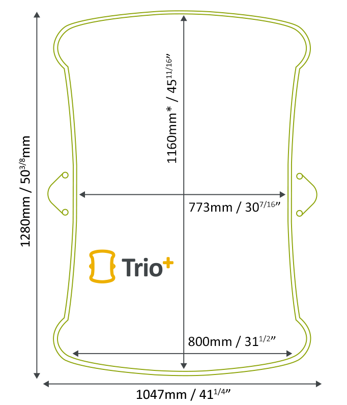 Homelift Trio+ footprint